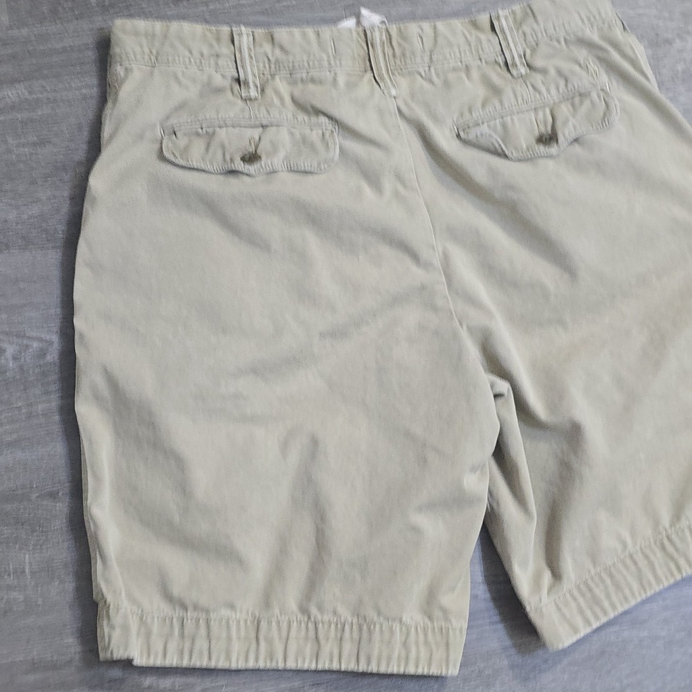 VTG Polo Ralph Lauren Bermuda Chino Shorts Drawstring Talon Zip Flap Pockets 35 - Picture 10 of 14